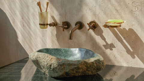 Мойка в ванную Piedra M348 из речного камня  Verde ИНДОНЕЗИЯ 00503011348_6