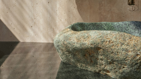 Мойка в ванную Piedra M348 из речного камня  Verde ИНДОНЕЗИЯ 00503011348_7