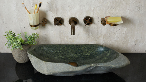 Мойка в ванную Piedra M363 из речного камня  Verde ИНДОНЕЗИЯ 00503011363_9