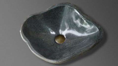 Раковина для ванной Piedra M371 из речного камня  Verde ИНДОНЕЗИЯ 00503011371_1