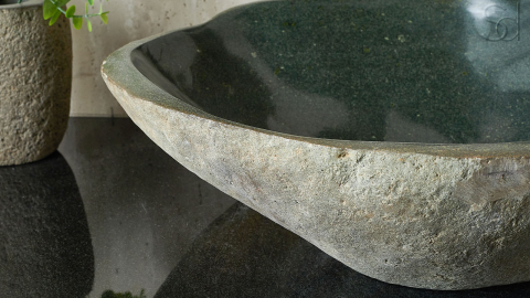 Мойка в ванную Piedra M374 из речного камня  Verde ИНДОНЕЗИЯ 00503011374_9