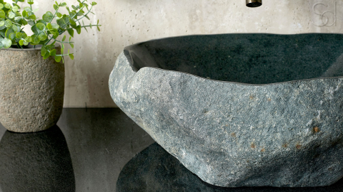 Мойка в ванную Piedra M361 из речного камня  Verde ИНДОНЕЗИЯ 00503011361_9