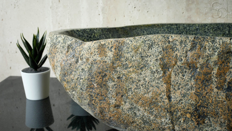 Мойка в ванную Piedra M409 из речного камня  Verde ИНДОНЕЗИЯ 00503011409_4