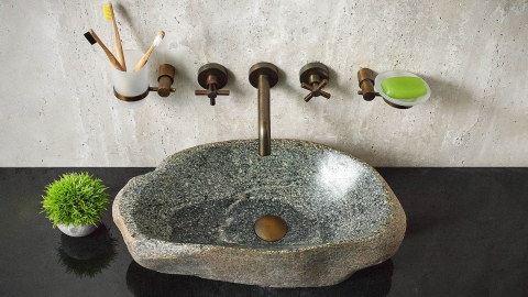 Накладная раковина для ванной Piedra из гранита Verde_3
