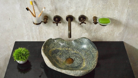 Накладная раковина для ванной Piedra из гранита Verde_3