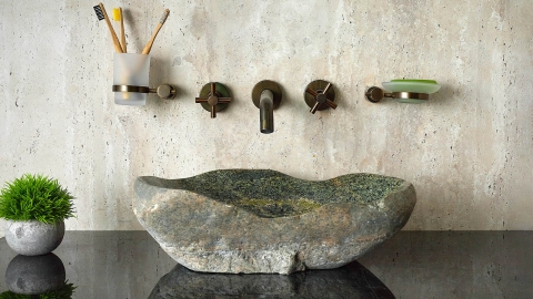 Накладная раковина для ванной Piedra из гранита Verde_5