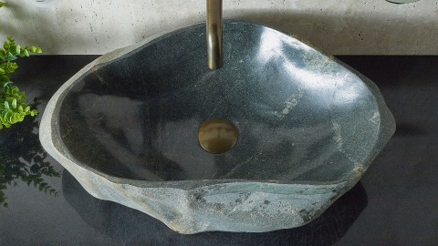 Мойка в ванную Piedra M546 из речного камня  Verde ИНДОНЕЗИЯ 00503011546_3