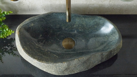 Раковина для ванной Piedra M441 из речного камня  Verde ИНДОНЕЗИЯ 00503011441_3