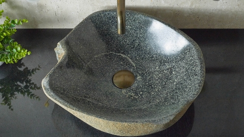 Раковина для ванной Piedra M429 из речного камня  Verde ИНДОНЕЗИЯ 00503011429_3