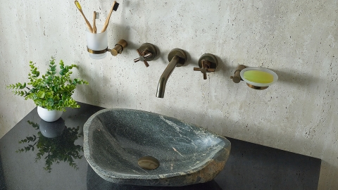 Мойка в ванную Piedra M430 из речного камня  Verde ИНДОНЕЗИЯ 00503011430_2
