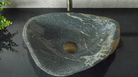 Мойка в ванную Piedra M430 из речного камня  Verde ИНДОНЕЗИЯ 00503011430_3
