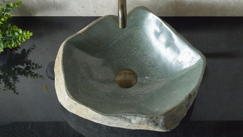 Раковина для ванной Piedra M431 из речного камня  Verde ИНДОНЕЗИЯ 00503011431_3