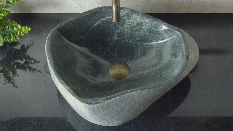 Мойка в ванную Piedra M432 из речного камня  Verde ИНДОНЕЗИЯ 00503011432_3