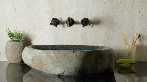 Раковина для ванной Piedra M446 из речного камня  Verde ИНДОНЕЗИЯ 00503011446_1