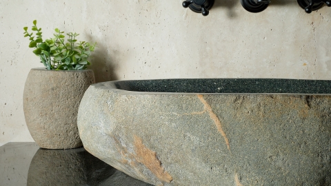 Раковина для ванной Piedra M446 из речного камня  Verde ИНДОНЕЗИЯ 00503011446_4