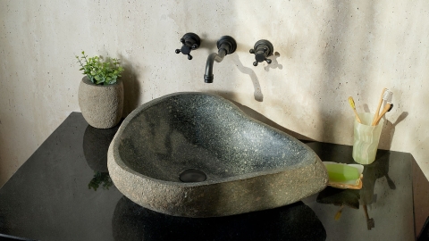 Мойка в ванную Piedra M447 из речного камня  Verde ИНДОНЕЗИЯ 00503011447_2