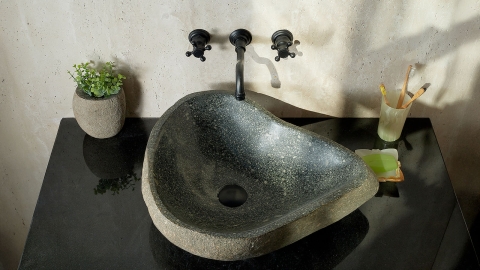 Мойка в ванную Piedra M447 из речного камня  Verde ИНДОНЕЗИЯ 00503011447_3