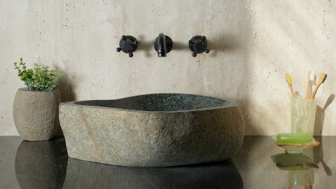 Мойка в ванную Piedra M450 из речного камня  Verde ИНДОНЕЗИЯ 00503011450_5
