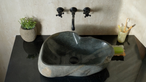 Мойка в ванную Piedra M462 из речного камня  Verde ИНДОНЕЗИЯ 00503011462_3