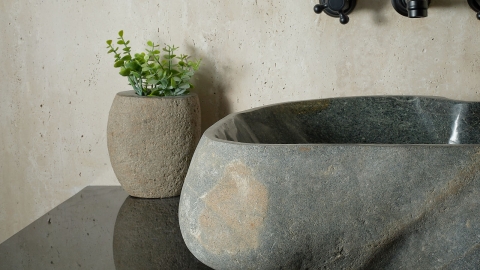Мойка в ванную Piedra M462 из речного камня  Verde ИНДОНЕЗИЯ 00503011462_4