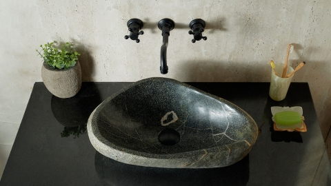 Мойка в ванную Piedra M451 из речного камня  Verde ИНДОНЕЗИЯ 00503011451_3