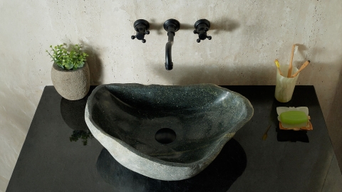 Раковина для ванной Piedra M452 из речного камня  Verde ИНДОНЕЗИЯ 00503011452_3