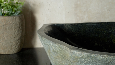 Раковина для ванной Piedra M589 из речного камня  Verde ИНДОНЕЗИЯ 00503011589_3