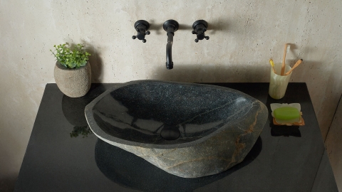 Мойка в ванную Piedra M457 из речного камня  Verde ИНДОНЕЗИЯ 00503011457_3