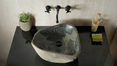 Раковина для ванной Piedra M459 из речного камня  Verde ИНДОНЕЗИЯ 00503011459_3