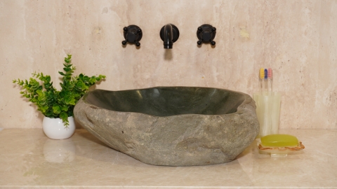 Мойка в ванную Piedra M474 из речного камня  Verde ИНДОНЕЗИЯ 00503011474_2
