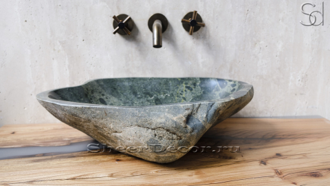 Мойка в ванную Piedra M46 из речного камня  Verde ИНДОНЕЗИЯ 0050301146_2