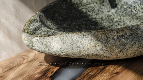 Мойка в ванную Piedra M49 из речного камня  Verde ИНДОНЕЗИЯ 0050301149_4