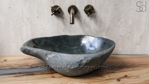 Мойка в ванную Piedra M50 из речного камня  Verde ИНДОНЕЗИЯ 0050301150_2