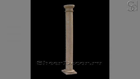 Мраморная колонна Pillar Rotondo из камня Jura Beige в сборе _2