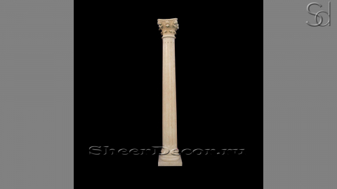 Мраморная колонна Pillar Ricciolo из камня Rosalia в сборе _1