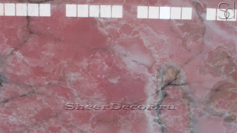 Напольная плитка и слэбы из натурального оникса  Pink Onyx розового цвета_2
