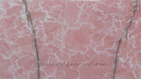Напольная плитка и слэбы из натурального оникса  Pink Onyx розового цвета_3