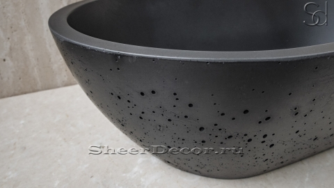 Накладная раковина для ванной Plato из кориана Midnight_4