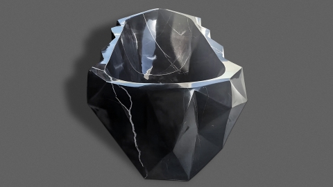 Каменная ванна Polygon из черного мрамора Nero Marquina 160018151_3