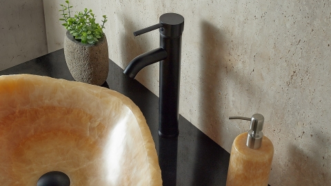 Врезной смеситель для раковины Ran Hook с матовой фактурой из латуни сорта Black Brass ИНДИЯ 614401004_6