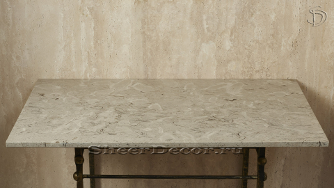 Мраморная столешница прямоугольной формы RecTop из серого камня Lido Grey_1