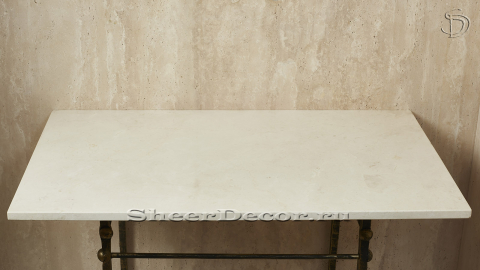 Мраморная столешница прямоугольной формы RecTop из белого камня White Marfil_1