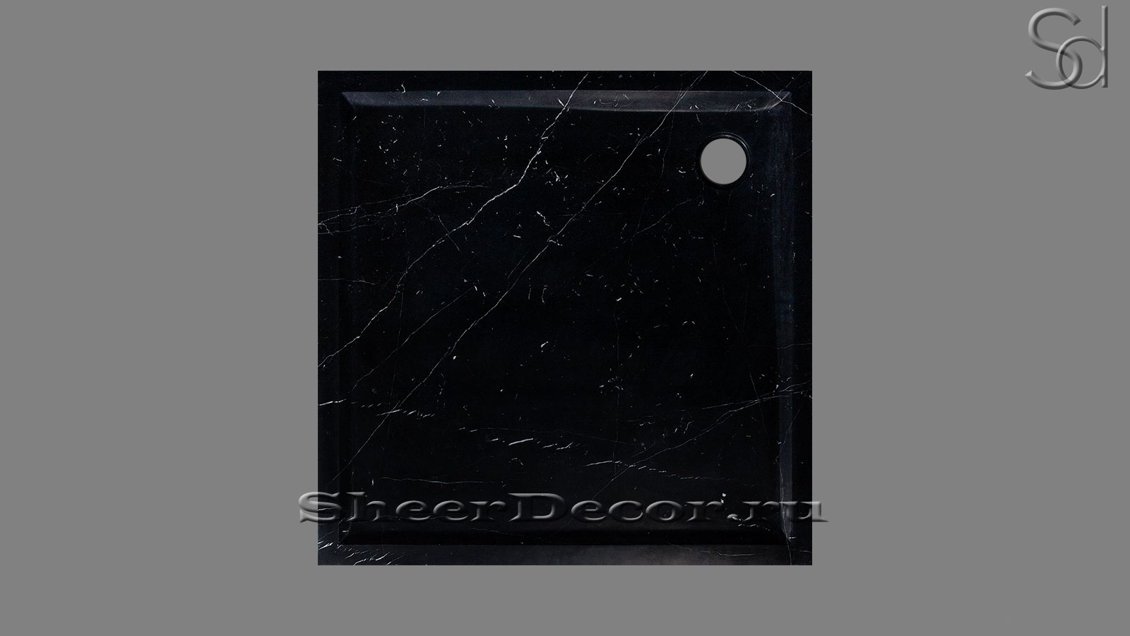 Оригинальный мраморный поддон для душа Ritter Standart из черного камня Nero Marquina 054018161_2