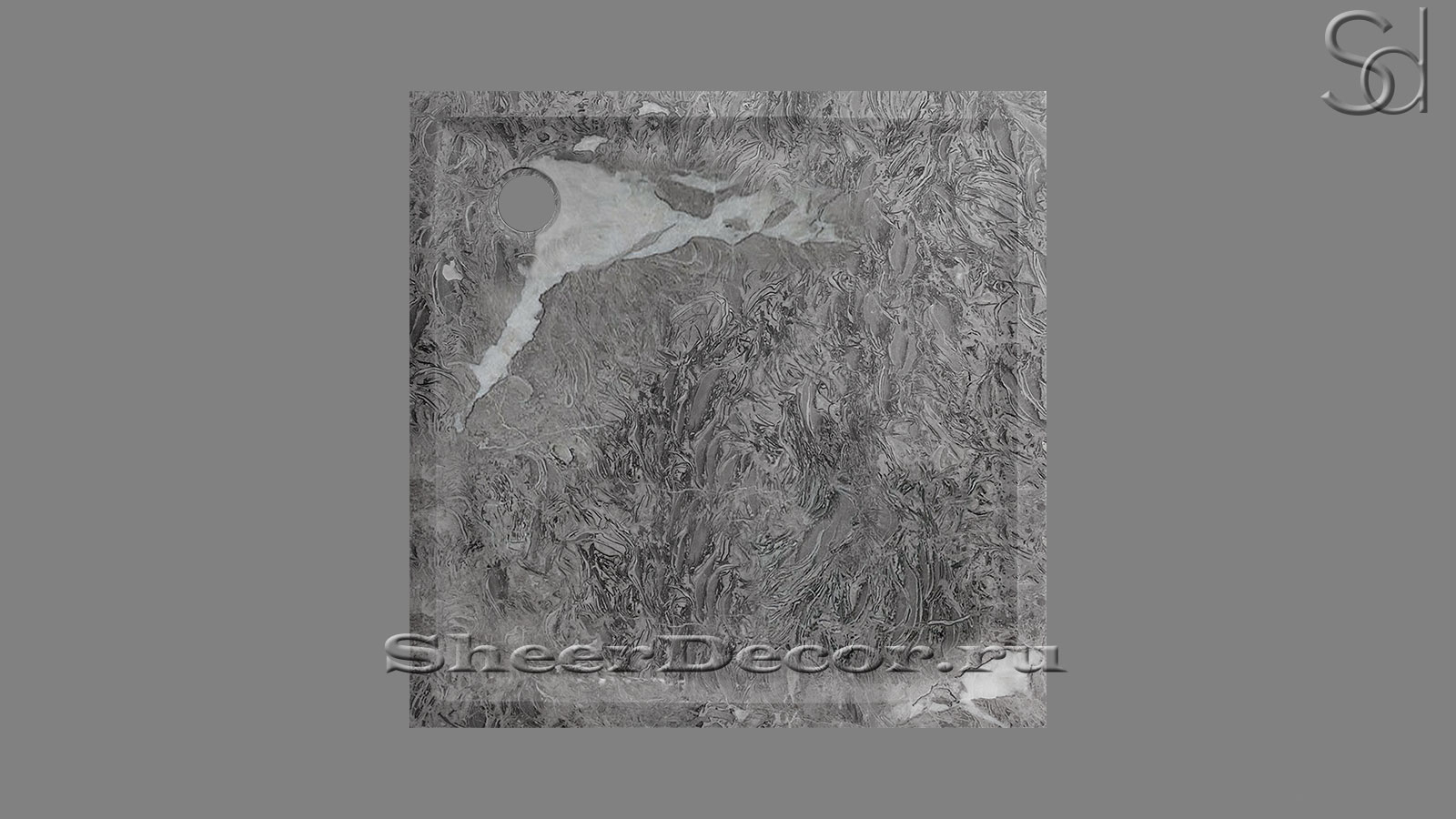 Каменный поддон в душ Ritter Standart из серого мрамора Overlord Flower 054019161_1