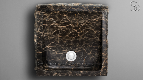 Коричневая раковина Rock из натурального мрамора Black and Gold  ПАКИСТАН 035028311 для ванной комнаты_9