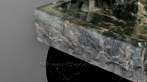 Каменная мойка Rock из зеленого кварцита Dragon Green ИНДИЯ 035014311 для ванной комнаты_2