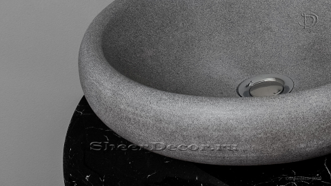 Серая раковина Ronda из камня андезита Andesite ИСПАНИЯ 003001111 для ванной комнаты_2