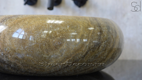Каменная мойка Ronda M4 из коричневого оникса Brown Onyx ИНДОНЕЗИЯ 003454114 для ванной комнаты_4