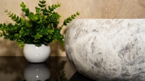 Мраморная раковина Ronda из белого камня Crystal Grey ИТАЛИЯ 003922111 для ванной комнаты_3