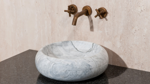 Мраморная раковина Ronda из серого камня Statuarietto ИТАЛИЯ 003161111 для ванной комнаты_4